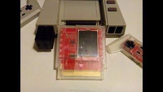 retroUSB 8 bit xmas 2017 multicart LCD screen label demo