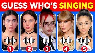 Guess WHO'S SINGING  | Female Celebrity Edition | Taylor Swift, Olivia Rodrigo, Billie Eilish, SZA