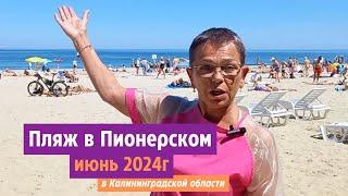 Пляж в Пионерском Калининградской области. Июнь 2024.