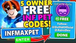 5 FREE OWNER INFINITE PET CODES IN SPEED CHAMPIONS UPDATE! Roblox *