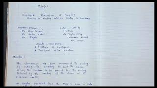 How to write a minutes of Meeting ? || Example of minutes of Meeting | Nifty's English