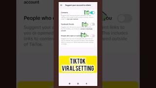 Tiktok New account settings 2024 l Grow tiktok account settings #tiktok #shorts #short #viral