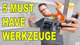 5 Must Have Werkzeuge für Holzwerker⎮Top 5 Werkzeug für Anfänger⎮Heimwerker ⎮tobiebel⎮Werkstatt