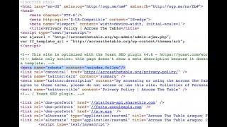 Meta Name "Robot" set as Noindex, Nofollow Through #wordpress