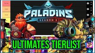 Paladins Season 4-5 Ultimate's Tierlist