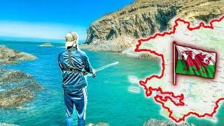 BASS FISHING IN SOUTH WEST WALES - WALKING THE PEMBROKESHIRE COSTAL PATH! (4K)