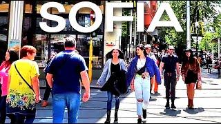 Sofia Bulgaria - Walking Vitosha Boulevard - София България