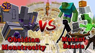 Obsidian Monstrosity Vs Mutant Beasts | Minecraft Mob Battle