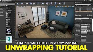 How to unwrap complex object for unreal engine - Unwrapping in 3D max using steamroller script