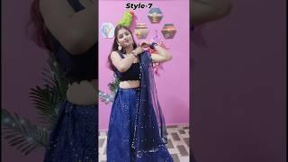 Lehenga Dupatta Draping Styles - style 7 #youtubeshorts #dupattadraping #dupattastyling #shorts