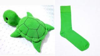 ÇORAPTAN OYUNCAK KAPLUMBAĞA/Yapılışı çok kolay/Socks doll/Turtle