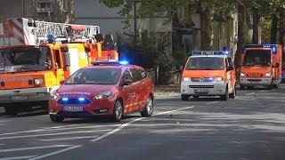 Großbrand in Klinik- Einsatzfahrten + Einsatzstelle - Übung in Solingen am 06.10.18