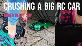 Experiment: Real Car vs RC Car #crush #shoes #asmr #legs #automobile #porsche #heels