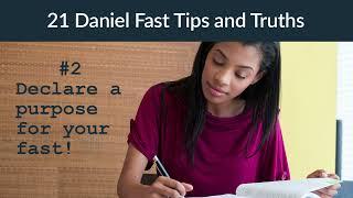 Daniel Fast Tips - Declare a Purpose for Your Fast