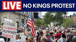 LIVE: No Kings Protests outside FOX 5 DC's News Station