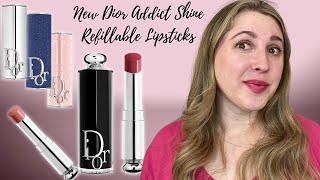 DIOR ADDICT SHINE LIPSTICKS, REFILLS, & CASES | Swatches & Comparisons