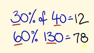 Percentages made easy - fast shortcut trick!