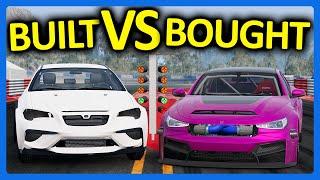 Built vs Bought 1/4 Mile Drag Racing Challenge in BeamNG!!