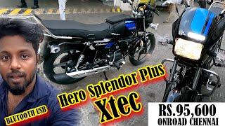 Splendor la Bluetooth ah | 2023 Hero Splendor Plus Xtec review tamil | USB #herosplendorplusxtec