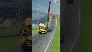 Cars & School Buses vs Giant Rotating Hammer - BeamNG.Drive