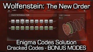 Wolfenstein: The New Order - Enigma Codes Solutions! - BONUS MODES