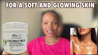 Veet Gold Coconut Whitening Body Scrub Review.! Best Body Scrub For Sensitive Skin