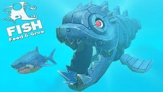 ГИГАНТСКИЙ РОБОТ БОСС ПРОТИВ МЕГАЛОДОНА! | Feed and Grow Fish