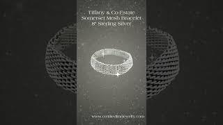 Tiffany & Co Estate Somerset Mesh Bracelet 8" Sterling Silver 