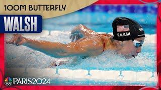 Gretchen Walsh SPEEDS to Olympic record in 100m butterfly semi | Paris Olympics | NBC Sports