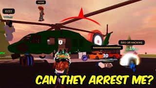 TRYHARD COPS TRYS TO ARREST ME in Roblox Jailbreak!