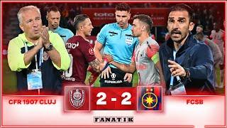 PRIMELE REACȚII ale lui Elias Charalambous, Dan Petrescu și ale jucătorilor după CFR Cluj - FCSB 2-2