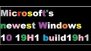 #Microsoft's newest Windows 10 19H1 build || 19h1 || Qaiser Infotech