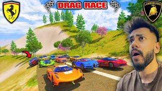 TOP SUPER CARS EXTREME MOUNTAIN DRAG RACE | GTA 5 ABHISHEKKZ GAMING