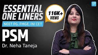 One liners for PSM [MUST KNOW] by Dr. Neha Taneja  | NEET PG, FMGE & INI-CET