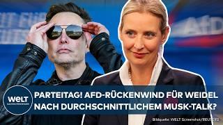 AFD PARTEITAG IN RIESA: Feierstimmung nach Gespräch mit Elon Musk? Wird Weidel Kanzlerkandidatin?