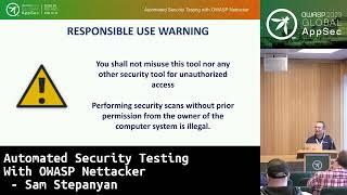 Global AppSec Dublin: Automated Security Testing With OWASP Nettacker - Sam Stepanyan