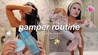 MY RELAXING SELF-CARE PAMPER ROUTINE  | hair routine, shower care, + skincare