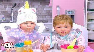 My Reborns!  Morning Routine with Reborn Baby Adeline and Baby Everly!