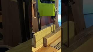 Re-sawing wood with modified bandsaw! #shorts #tools