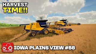 THE FINAL HARVEST BEGINS!! Iowa Plains View FS22 Timelapse Farming Simulator 22 Ep 58