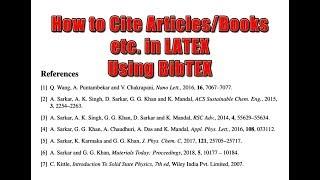 How to Cite in LATEX Using Bibtex?