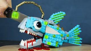 The LEGO Deep Sea Monster: ANGLER FISH | Cutting Skills | Stop Motion Cooking ASMR