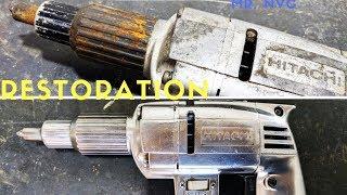 OLD Electric Screwdriver Drill Machine RESTORATION [ HITACHI DRILL - Unknown Year ]