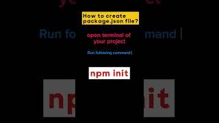 Package.json file create with just one command #governorsindhinitiative #code #typescript