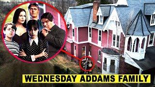 DRONE catches WEDNESDAY Addams Family FIGHTING at their Mansion !!