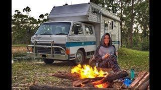 FAMILY OF 4, SIMPLE LIFE FREE CAMPING AUSTRALIA BY THE FIRE BERMAGUI NSW!