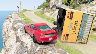 Mobil vs Cliff Drops #3 - BeamNG Drive