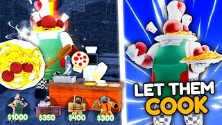 LET THEM COOK  CHEF CREW TEAM  MEATBALL & CHEF Combo - Tower Defense