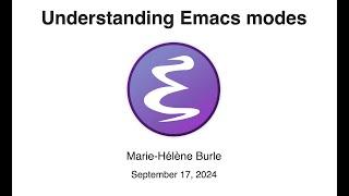 Understanding Emacs modes