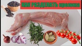 Как разделать кролика. / Как разделать тушку кролика на порционные куски  за несколько минут.